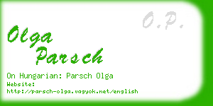 olga parsch business card